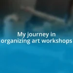 My journey in organizing art workshops